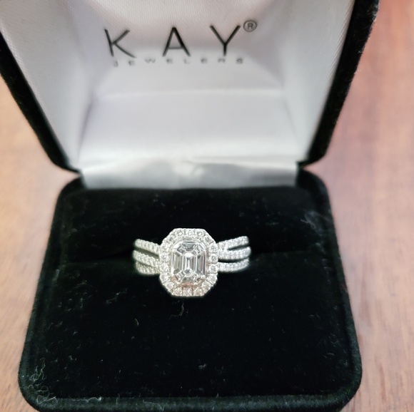 Kay Jewelers Jewelry - 1.3CT Emerald cut center set diamond ring